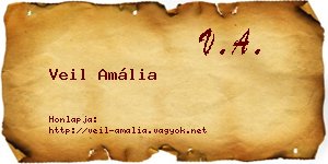 Veil Amália névjegykártya